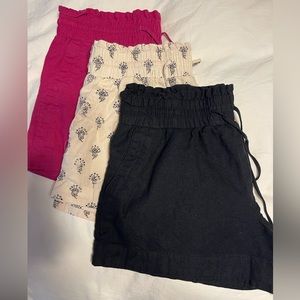 Target Linen Elastic Waist Shorts